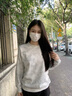 VUUG扎染臟臟圓領(lǐng)衛(wèi)衣男士春秋季美式潮牌高街休閑打底衫 白色 XL 曬單實(shí)拍圖