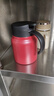 【316茶壺】辦公家用保溫壺茶水分離泡茶壺大容量水壺 紅色 1000ml 曬單實(shí)拍圖
