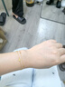 周六福黃18K金手鏈女蝴蝶結金珠雙鏈手飾文藝氣質(zhì)輕奢送女友節日禮物售 手鏈（16+3cm可調節） 曬單實(shí)拍圖