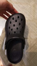 名創(chuàng)優(yōu)品（MINISO）洞洞鞋男女夏季外穿涼鞋防滑厚底踩屎感包頭涼拖鞋 黑色+海洋星星 曬單實(shí)拍圖