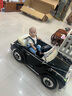 奔馳兒童電動(dòng)車(chē)老爺車(chē)四輪大g復古汽車(chē)男女寶寶小孩玩具車(chē)可坐人星辰皓 烤漆黑色+軟輪+皮座椅+搖擺+燈光+遙控 曬單實(shí)拍圖