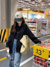 矜持范外套女拼接衛(wèi)衣外套女春秋百搭寬松中長款拉鏈棒球服運動上 黑色 M 90-105斤 曬單實拍圖