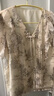 紅袖【山水樓閣】蝴蝶結雪紡衫夏季2024新款女裝 國風(fēng)V領(lǐng)顯瘦氣質(zhì)上衣 米底花611 M 曬單實(shí)拍圖