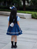 迪士尼（Disney）童裝洛麗塔公主裙女童裙子夏季兔子警官生日禮服兒童短袖蓬蓬裙女 藏青色裙子+裙撐 150 建議11~12歲（140-150cm） 曬單實拍圖