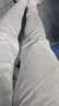 AB內衣秋冬保暖棉質(zhì)親膚女士棉毛褲彩條薄款基礎打底保暖單件褲子 米灰 XL 推薦110-130斤【5°-15°】 曬單實(shí)拍圖