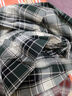 森馬（Semir）長袖襯衫女中長款慵懶寬松落肩休閑秋季chic復(fù)古格紋襯衣潮流 綠黑色調(diào)00449 S 曬單實(shí)拍圖