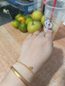 六桂福珠寶 LIU GUI FU JEWELRY黃金五花蹦迪珠手鏈女碎碎冰足金純金四葉草手串鐲子2g送女友老婆 足金五花蹦迪珠手鏈 金重1.88克 手圍約16厘米 曬單實(shí)拍圖
