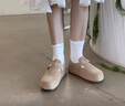 百思圖25秋勃肯鞋時(shí)尚復古通勤休閑女單鞋D3532CM5 杏色 38 曬單實(shí)拍圖