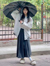 小米有品全自動(dòng)傘晴雨兩用傘骨雨傘機(jī)械一鍵收放防紫外黑膠防曬遮陽傘 【120骨全自動(dòng)】梧桐米 24骨以上 曬單實(shí)拍圖