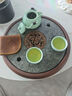 京東京造 茶盤茶托 烏金石圓形茶具排水蓄水小型火燒工藝茶盤 曬單實拍圖