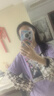 妖精的口袋紫色雪紡拼接印花長(cháng)袖t恤女2025年早秋新款設計感上衣 菱格紫色 S 曬單實(shí)拍圖