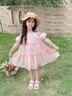 G.DUCKKIDS小黃鴨童裝女童夏裝雪紡連衣裙2025新款洋氣兒童公主裙寶寶夏季裙 粉色  140 (建議125-135cm 7-8周歲） 曬單實(shí)拍圖