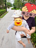 兔兔大文嬰幼兒帽子春秋季薄款寶寶遮陽(yáng)防曬帽0-3-6-12個(gè)月鴨舌帽棉新生兒 小熊黃色（紗布棉）松緊腰 帽圍36-45cm（建議0-12個(gè)月） 曬單實(shí)拍圖