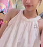 瑜尚臻品 法式溫柔風海邊度假掛脖無袖連衣裙女夏季氣質(zhì)裙子顯瘦A字裙長裙 掛脖連衣裙【杏色 S】 曬單實拍圖