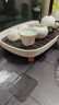 萊貝（RYBACK）日式茶盤(pán)茶臺茶托盤(pán)家用功夫茶具托盤(pán)塑料茶托桌面杯子瀝水置物盤(pán) 長(cháng)方形茶托 曬單實(shí)拍圖