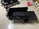 探險者戶外露營推車聚攏型露營車營地車野營可折疊小推車野餐車桌板 300L 曜石黑9.5CM雙剎坦克輪-聚攏 曬單實拍圖