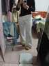 UR2025秋季新款女裝簡(jiǎn)約日常純色百搭闊腿休閑長褲UYY850218 本白 28 曬單實(shí)拍圖