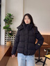 高梵黑金鵝絨服女王5.0短款25新款修身百搭顯瘦女士羽絨服秋冬外套 黑色 S 曬單實(shí)拍圖