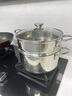 蘇泊爾（SUPOR）加厚304不銹鋼蒸鍋二層 燃?xì)庠铍姶艩t通用 饅頭包子家用雙層湯鍋 蒸煮兩用蒸鍋 24cm 曬單實(shí)拍圖