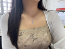 六桂福珠寶鉑金吊墜女PT950炫彩四葉草白金掛墜生日禮物送女友項鏈 1.80g【可代寫賀卡】 曬單實拍圖