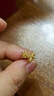曼卡龍黃金耳釘足金星芒繞線耳飾一對簡約日常小巧女生生日禮物七夕禮物 星芒繞線耳釘 0.73g 曬單實拍圖