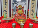黃銅財神爺供奉神像2025年新款店鋪家用文財神爺大號九龍財神擺件 彩繪40號九龍財神爺 曬單實拍圖