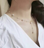 優(yōu)奢庫滿(mǎn)天星真淡水珍珠項鏈女S925銀鏈毛衣鏈小眾年輕款鎖骨頸鏈禮物 滿(mǎn)天星淡水珍珠項鏈-黃金色 曬單實(shí)拍圖