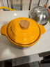 康巴赫砂鍋陶瓷煲家用燉湯燉肉鍋燜飯煮粥可用中藥煲南瓜黃3.5L 曬單實(shí)拍圖