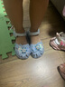 愛(ài)莎公主鞋女童涼鞋2025夏季新款兒童軟底沙灘鞋女孩蝴蝶水晶洋氣 藍(lán)色 29 曬單實(shí)拍圖