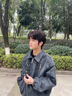 主意范（ZHUYIFAN）高街工裝PU皮衣外套男春秋胖子大碼休閑情侶棒球服潮牌飛行員夾克 J5219黑色 XL 125-145斤 曬單實(shí)拍圖
