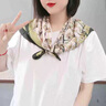 Charm Kendo真絲絲巾女2026新款小方巾桑蠶絲領(lǐng)巾裝飾圍脖生日禮物送女友媽媽 米色 送老婆女朋友高級感實(shí)用 曬單實(shí)拍圖