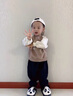 語(yǔ)嬉熊貓男童棉拖鞋冬季家居毛拖鞋寶寶室內可愛(ài)女童兒童可愛(ài)卡通拖鞋黑色 eva環(huán)保底34 34-35內長(cháng)20.5CM 曬單實(shí)拍圖