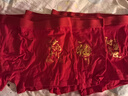 雅鹿大紅內(nèi)褲男純棉本命年蛇年結婚4條禮物大碼褲衩喜慶平角男士內(nèi)褲 曬單實拍圖