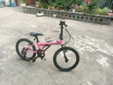 書比超輕兒童折疊自行車男女孩4-16歲變速山地車中大童學(xué)生車童車009 20寸- 公主粉（8速） 曬單實(shí)拍圖