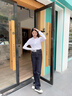 NAOTIEA納奧蒂爾小帆船翻領(lǐng)長(cháng)袖T恤女2025春秋新款休閑T恤純色上衣旗艦店 白色 L （建議95-105斤） 曬單實(shí)拍圖