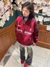 妙奕嘉美式復古酒紅色棒球服外套女衛衣外套女秋裝運動(dòng)休閑百搭夾克上衣 美式潮流衛衣外套【酒紅色】 M （參考80-100斤） 曬單實(shí)拍圖