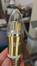 雷士照明（NVC）led燈泡E14節(jié)能燈泡螺口家用超亮吊燈燈泡臥室照明燈泡細口小燈泡 【單只裝】E14 暖白光7W 曬單實拍圖