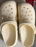 名創(chuàng)優(yōu)品（MINISO）洞洞鞋男女夏季外穿沙灘涼鞋防滑厚底踩屎感包頭涼拖鞋白色36-37 曬單實(shí)拍圖