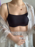 多情貓抹胸防走光透氣聚攏美背吊帶一體文胸 百搭黑【34~75AB】 曬單實(shí)拍圖