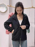 春秋外套女短款連帽時(shí)尚戶(hù)外透氣百搭上衣休閑寬松運動(dòng)沖鋒短風(fēng)衣 黑色 L 105-120斤 曬單實(shí)拍圖