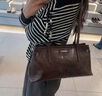CHARLES&KEITH25秋季新品復古油蠟皮繩結單肩腋下包生日禮物CK2-20782673 Distressed Coffee咖啡色 M 曬單實(shí)拍圖