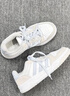 adidas ENTRAP美式校園風(fēng)運(yùn)動(dòng)板鞋男女少年感復(fù)古籃球鞋阿迪達(dá)斯 白色/淺藍(lán)/灰色   38.5 曬單實(shí)拍圖