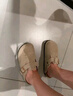 Devo Life【鄧恩熙同款】軟木鞋男女時尚包頭鞋勃肯拖鞋休閑外穿拖鞋3624 灰色反絨牛皮(鄧恩熙同色) 37 （建議拍小一碼） 曬單實拍圖