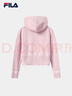 FILA 斐樂(lè)官方女士編織衫2025冬季新款休閑寬松連帽拉鏈毛衣開(kāi)衫 桃仙粉-PK XL 175/92A/XL 曬單實(shí)拍圖