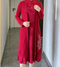 俞兆林（YUZHAOLIN）婚禮媽媽裝2025新款喜婆婆婚宴禮服春秋裝闊太太旗袍連衣裙兩件套 RL-9239 紅色【兩件套】 2XL 【建議105-120斤】 曬單實(shí)拍圖