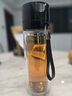 XDO一鍵開蓋磁彈玻璃水杯男士泡茶杯茶水分離雙層隔熱防燙高硼硅 曬單實(shí)拍圖