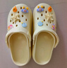 名創(chuàng)優(yōu)品（MINISO）洞洞鞋男女夏季外穿涼鞋防滑厚底踩屎感包頭涼拖鞋 卡其+海洋星星 曬單實拍圖