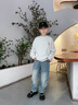 G.DUCKKIDS小黃鴨男童褲子夏季2025新款中大童牛仔褲兒童闊腿防蚊褲男孩長褲 藍(lán)色 150 建議11~12歲【140-150cm】cm 曬單實拍圖