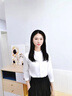 匆蒙白色襯衫女2025春秋長袖職業(yè)襯衫百搭通勤內(nèi)搭女上衣職業(yè)裝女修身 曬單實拍圖