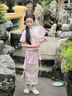 傣族服裝女童民族風(fēng)連衣裙女孩少數(shù)民族傣族服裝漢服旅游拍照寫真 【DZ8805】女童-短袖紫色六件套 140 cm 曬單實(shí)拍圖